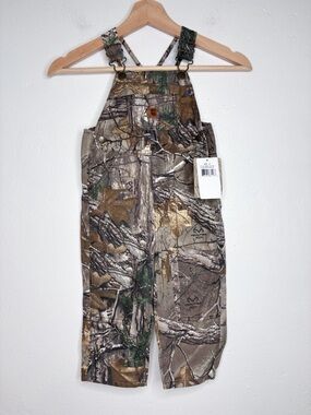 Carhartt Camo Original Fit Extra Camo Real Tree Overalls Size 2T NWT